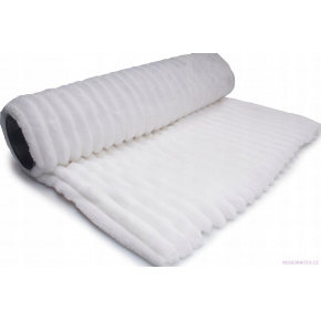 Minky tissu à rayures, 380 g/m², largeur 160 cm, blanche