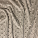 Tissu minky coeurs, 330 gr/m2, largeur 160 cm, ecru