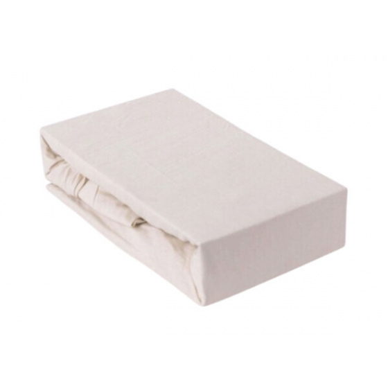 Drap Housse Jersey avec élastique, 90x200 cm Ecru