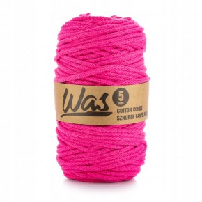 Cordons tressé coton 5 mm, 100 m, couleur fuchsia 110