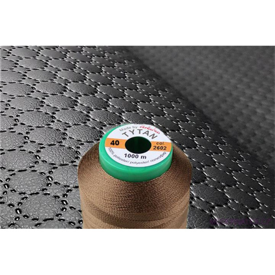 Šicí nitě TYTAN 40 1000 m hnědé barva 2602 