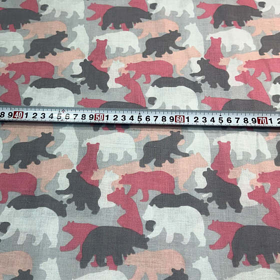 Bavlněná látka, metráž. Medvidci na Šedém