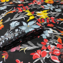 Tissu coton au métre motif Champ noir