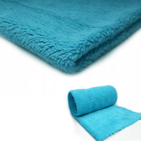 Tissu imitation fourrure d'agneau, 320 g/m², largeur 160 cm, 14 turquoise