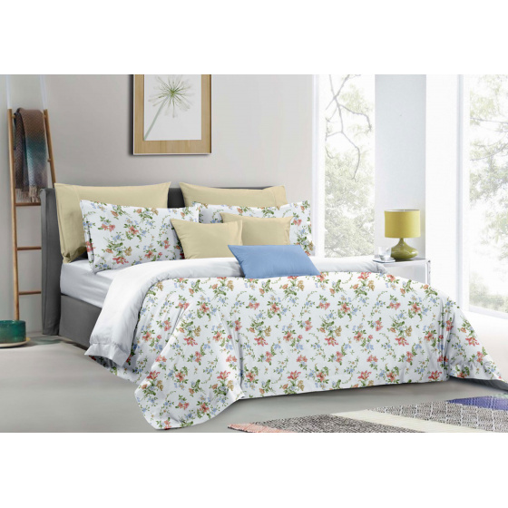 Linge de lit en flanelle avec fermeture, couleur Blanche, 140x200 cm