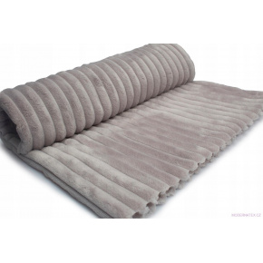 Minky tissu à rayures, 380 g/m², largeur 160 cm, gris clair
