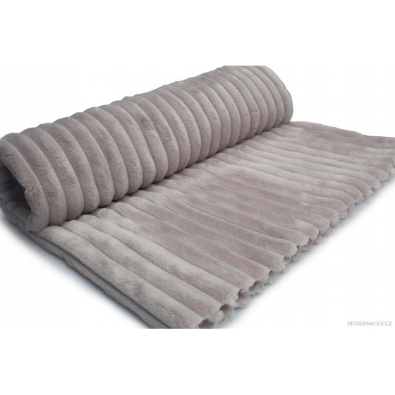 Dekoráční látka MÍNKY PROUZKY barva SV. ŠEDÁ 