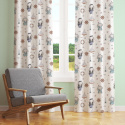 Tissu en coton motif éléphants et gouvernail sur blanc 690
