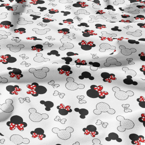 Tissu coton au métre imprimé Miky cocardes rouge Tissu coton au métre imprimé Miky cocardes rouge