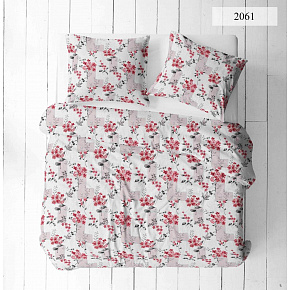 Tissu en coton au mètre, 125 g/m², largeur 160 cm, imprimé à fleurs sur fond blanc Tissu en coton au mètre, 125 g/m², largeur 160 cm, imprimé à fleurs sur fond blanc
