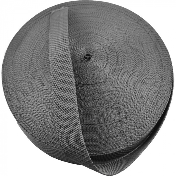 Ruban polypropylène renforcé pour sacs 40 mm couleur gris (50 m)