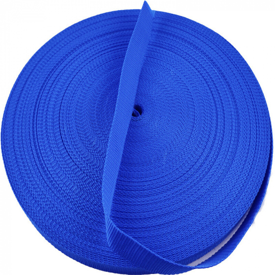 Ruban polypropylène renforcé pour sacs 25 mm couleur chaber (50 m)