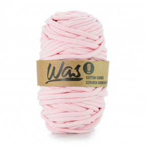 Cordons tressé coton 9 mm, 50 m, couleur rose 090