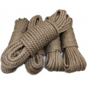 Šnůrka pletená jutová 8 mm x 20 m
