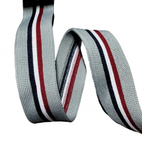 Ruban à rayures 25 mm  couleur Grise Mix - 07