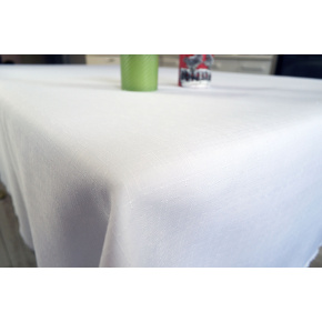 Nappe déperlante Lin, 110x160 cm, couleur Blanche,  anti tache