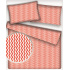 Tissu coton au métre couleur clanche zigzag rouge