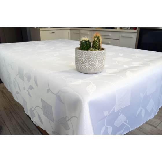 Nappe déperlante Carre, 140x180 cm, couleur blanche,  anti tache