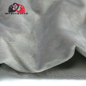 Tissu minky fausse fourrure, 320 g/m², largeur 160 cm, au métre gris clair