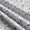 Tissu coton au métre imprimé Loriot couleur blanche
