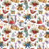 Tissus en coton de Noël au mètre, 160 cm motif Noël blanche