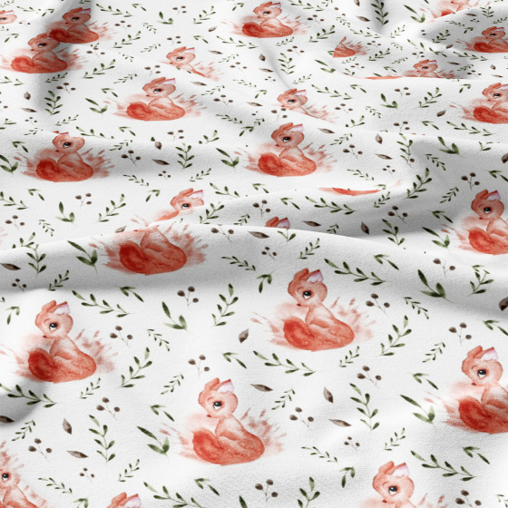 Tissu coton au métre imprimé Beloch couleur blanche