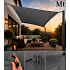Voile d’ombrage rectangulaire 3x5 m, Oxford 165 g/m², protection contre le soleil avec protection UV, gris