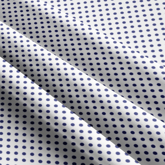 Tissu coton au métre couleur blanche pois grenat 4 mm