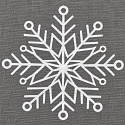 Tissus en coton de Noël au mètre, 160 cm motif Noël Gris