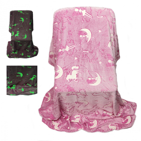 Deka svíticí Nebe barva růžová 150 x 200 cm