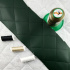 Simili cuir matelassé 5X5 cm, 540 g/m², largeur 145 cm, verte