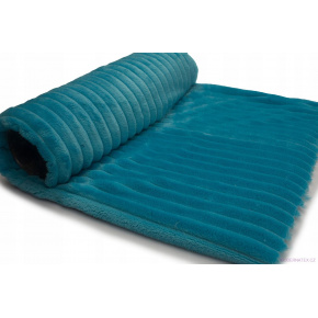 Minky tissu à rayures, 380 g/m², largeur 160 cm, turquoise