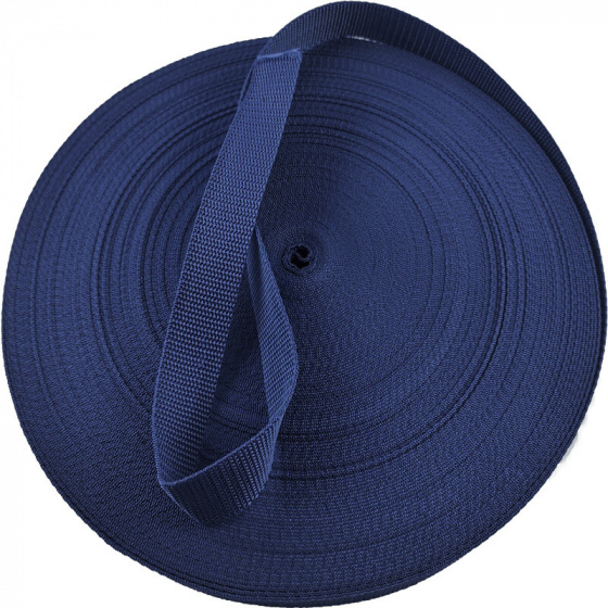 Ruban polypropylène renforcé pour sacs 25 mm couleur bleu marine (50 m)