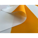 Tissu imperméable PREMIUM à rayures jaunes et blanches, polyester PU, 190 g/m², largeur 160 cm