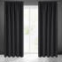 Rideau occultant galon fronceur couleur noir 135X270 cm