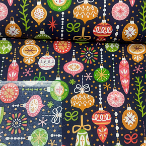 Tissus en coton de Noël au mètre, 160 cm motif Noël 22 grenat