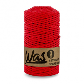 Cordons tressé coton 3 mm, 100 m, couleur rouge Cordons tressé coton 3 mm, 100 m, couleur rouge