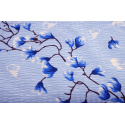 Linge de lit en crêpe avec fermeture éclair, couleur Bleu, 140x200 cm