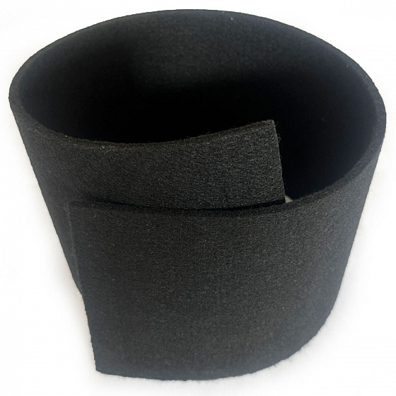 Feutrine technique 4 mm, 600 g/m², largeur 160 cm, noir