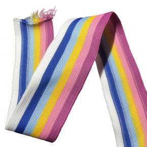 Ruban à rayures 30 mm  couleur Rose Mix - 05