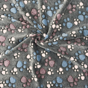Tissu imitation fourrure d'agneau, 320 g/m², largeur 160 cm, PATTES