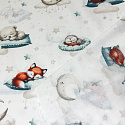 Tissu coton au métre Bon Sommeil blanche