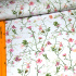 Tissu en coton au mètre, 125 g/m², largeur 160 cm, imprimé à fleurs champ sur fond blanc