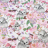 Tissu coton au métre imprimé Koalas couleur blanche