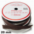 Auto agrippant à coudre piece crochet et boucle marron 20 mm 25m
