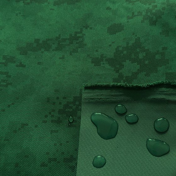 Nepromokavá látka Kodura PVC zátěr 600D, 360 gm², šíře 150 cm, pixel zelený