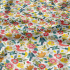 Tissu coton au métre imprimé Oiseaux de paradis couleur blanche