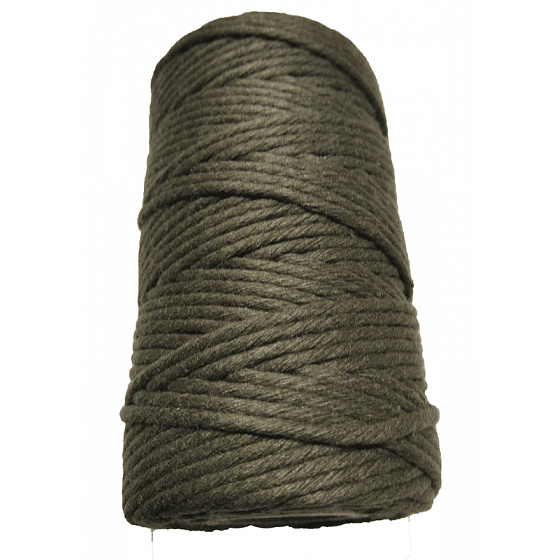 Šňůra pletená bavlněná barva khaki 40 m