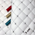 Simili cuir matelassé MIX, 540 g/m², largeur 145 cm, blanc avec fil noir