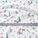 Tissus en coton de Noël au mètre, 160 cm motif Noël blanche